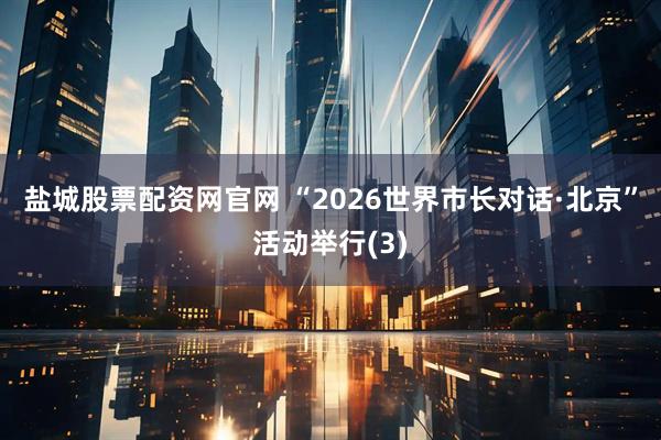 盐城股票配资网官网 “2026世界市长对话·北京”活动举行(3)